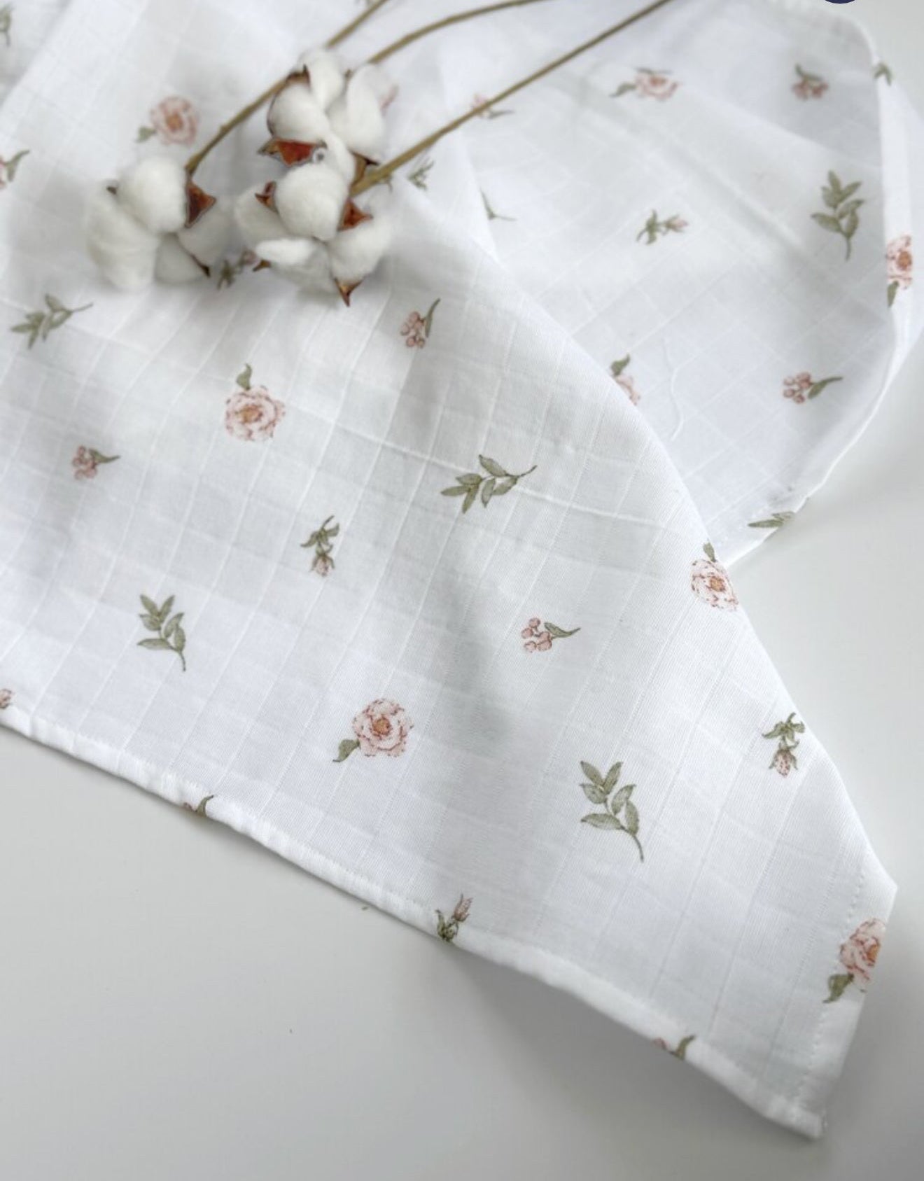 Hydrofiele doek | Biologisch katoen | 100x100 cm | Bloemetjes