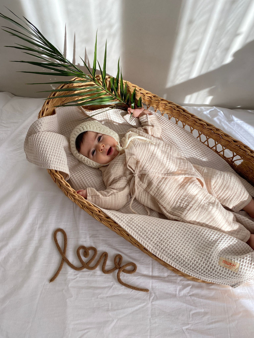 Mousseline Rompertje |  Biologisch katoen | Beige