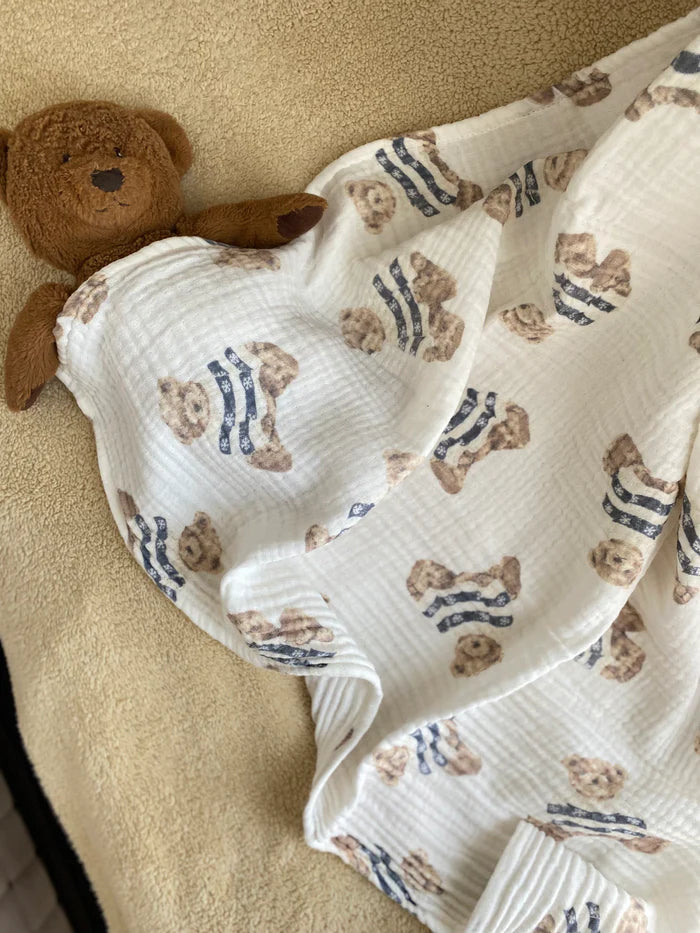 Hydrofiele doek | Biologisch katoen | 100x100cm | Beertjes