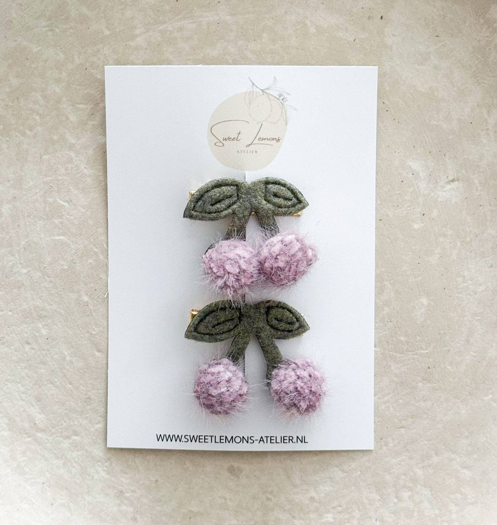 Cherry clips - Lila 