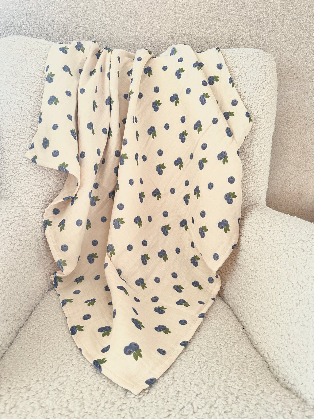 Hydrofiele doek | Biologisch katoen | 100x100 cm | Blueberry