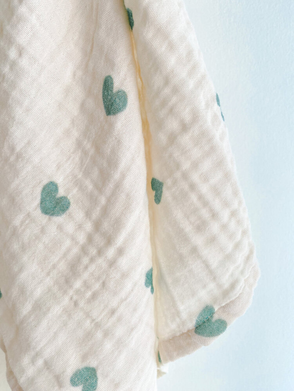 Hydrofiele doek| Biologisch katoen | 100x100 cm |hartjes