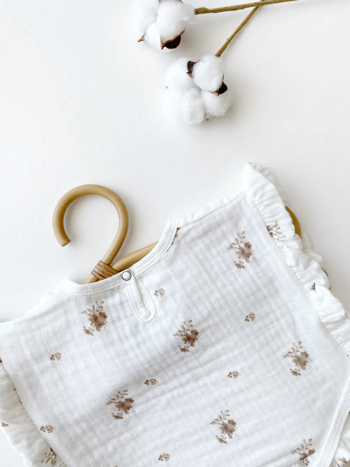 Schort met mutsje | bloemetjes