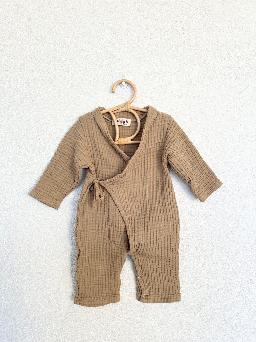 Biologisch Mousseline pakje - inclusief mutsje | Bruin