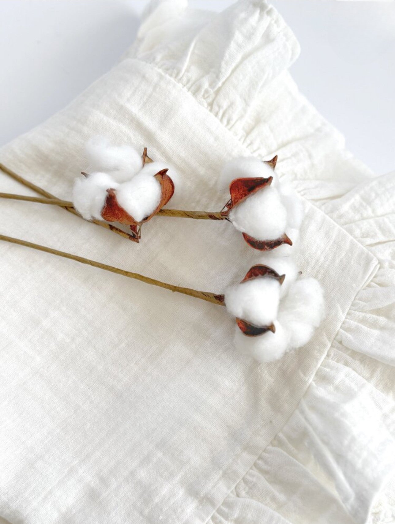 Hydrofiele doek | Biologisch katoen | 100x100 cm | Wit met ruffle