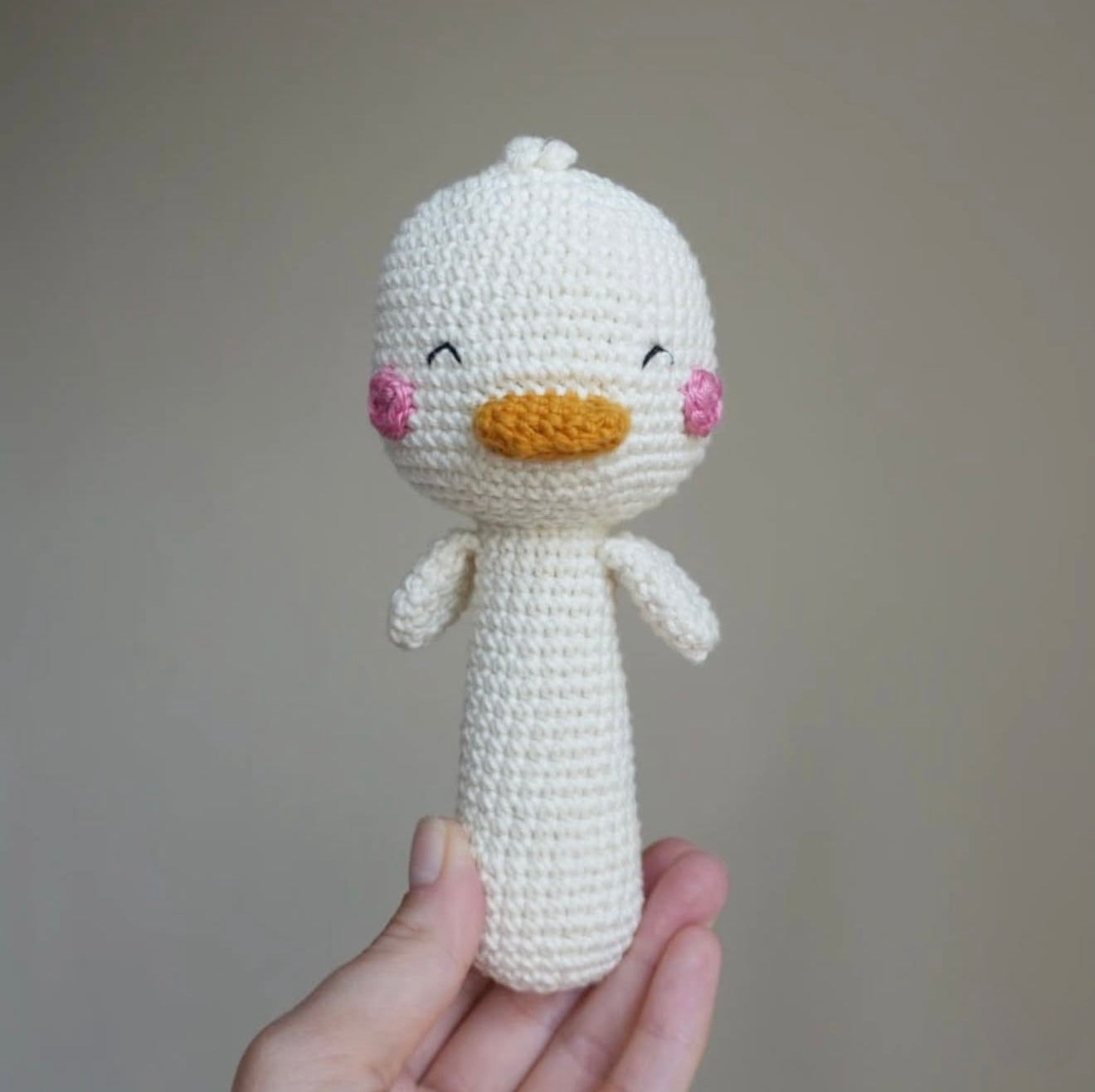 Handgebreide rammelaar | Eend