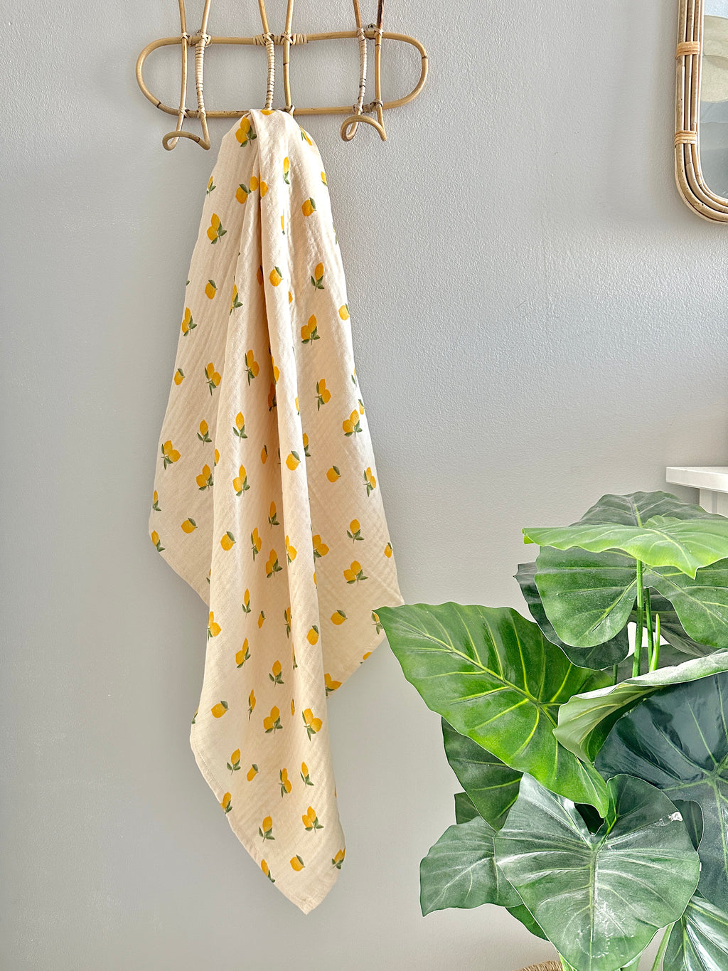 Hydrofiele doek | Biologisch katoen | 100x100 cm | Citroen