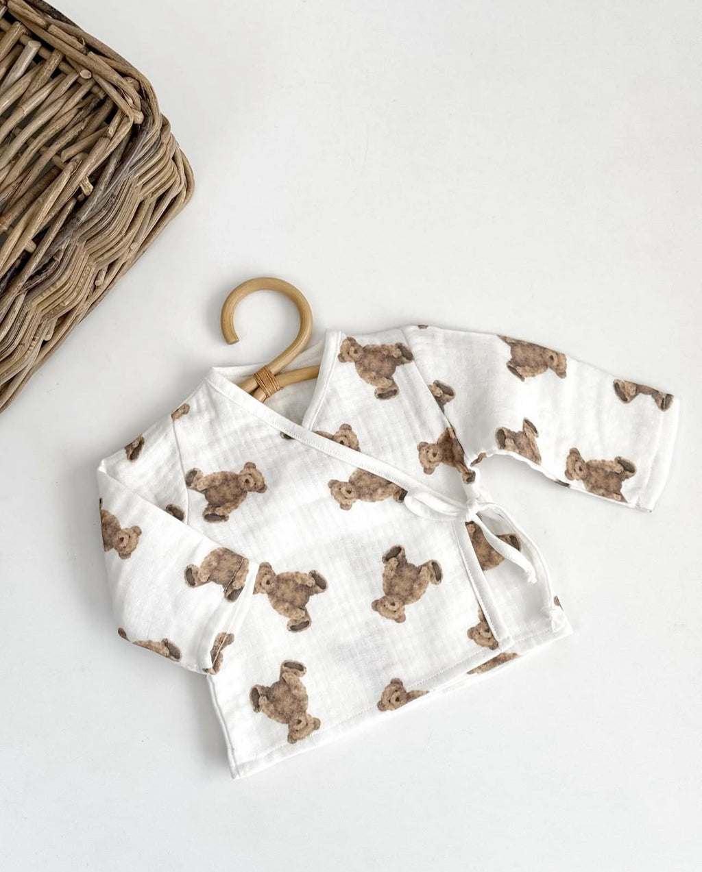 Muslin Newborn set | Biologisch katoen | Teddybeer | 4-delig