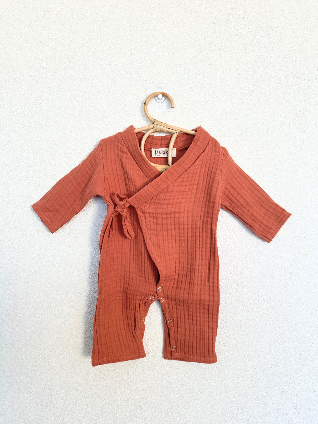 Biologisch Mousseline pakje - inclusief mutsje | Rood