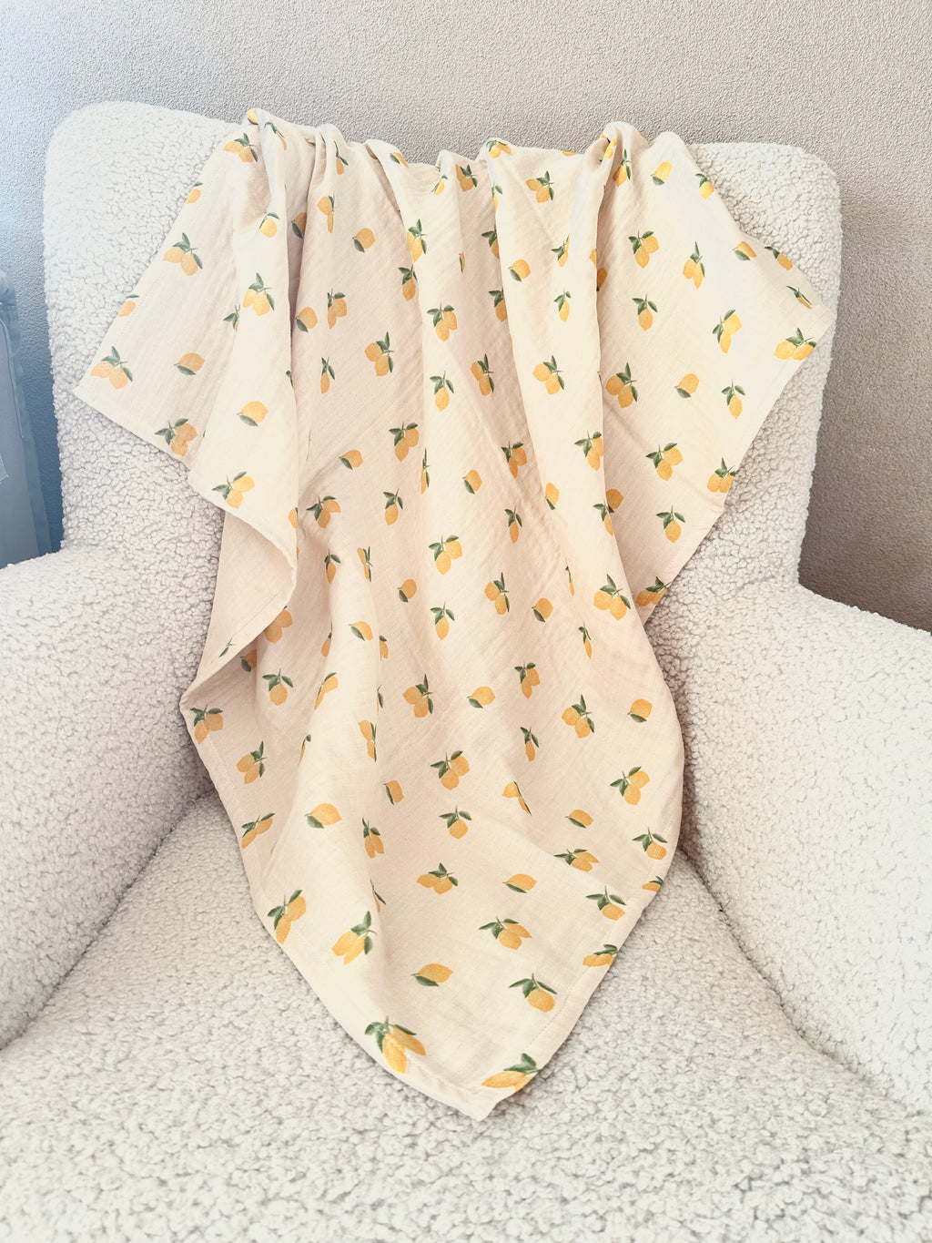 Hydrofiele doek | Biologisch katoen | 100x100 cm | Citroen