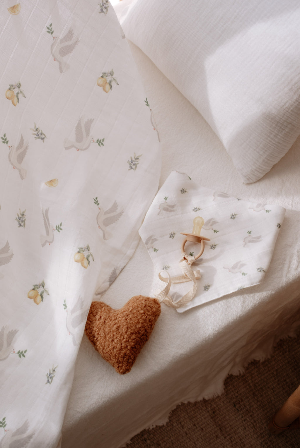 Slabbetje biologisch katoen | duif