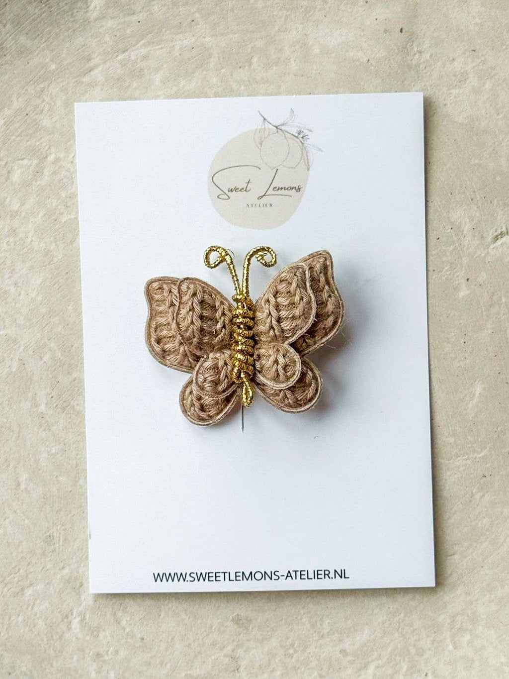 Knitted Butterfly - Brown