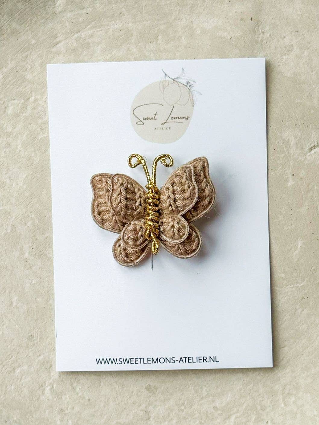Knitted Butterfly - Brown
